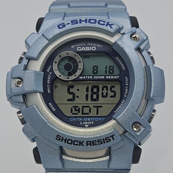 Casio G-Shock G-2500 Blue Digital Watch Data Memory 200M 2266 Tested main image 9